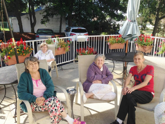 group of elderly women